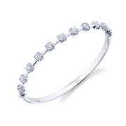 Hinged Bangle with Round Brilliant Diamonds